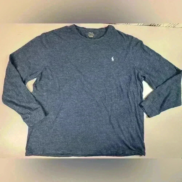 Polo Ralph Lauren Other - Polo Ralph Lauren Men’s Longsleeve shirt heathered blue polo pony XXL